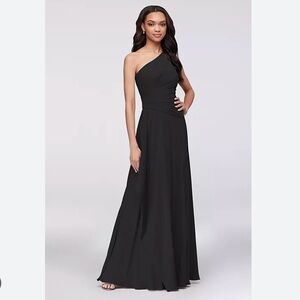 David’s Bridal Georgette Cascade Dress Size 10